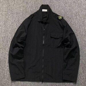 Stone Island Black Zipper Lapel Jacket